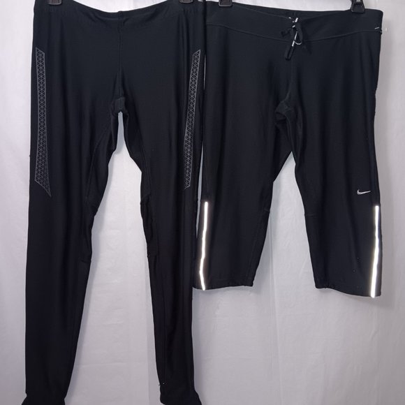 NIKE RUNNING  DRI FIT WOMEN'S MIXED 2PC ACTIVEWEAR LEGGINGS & CAPRIS - Picture 16 of 16